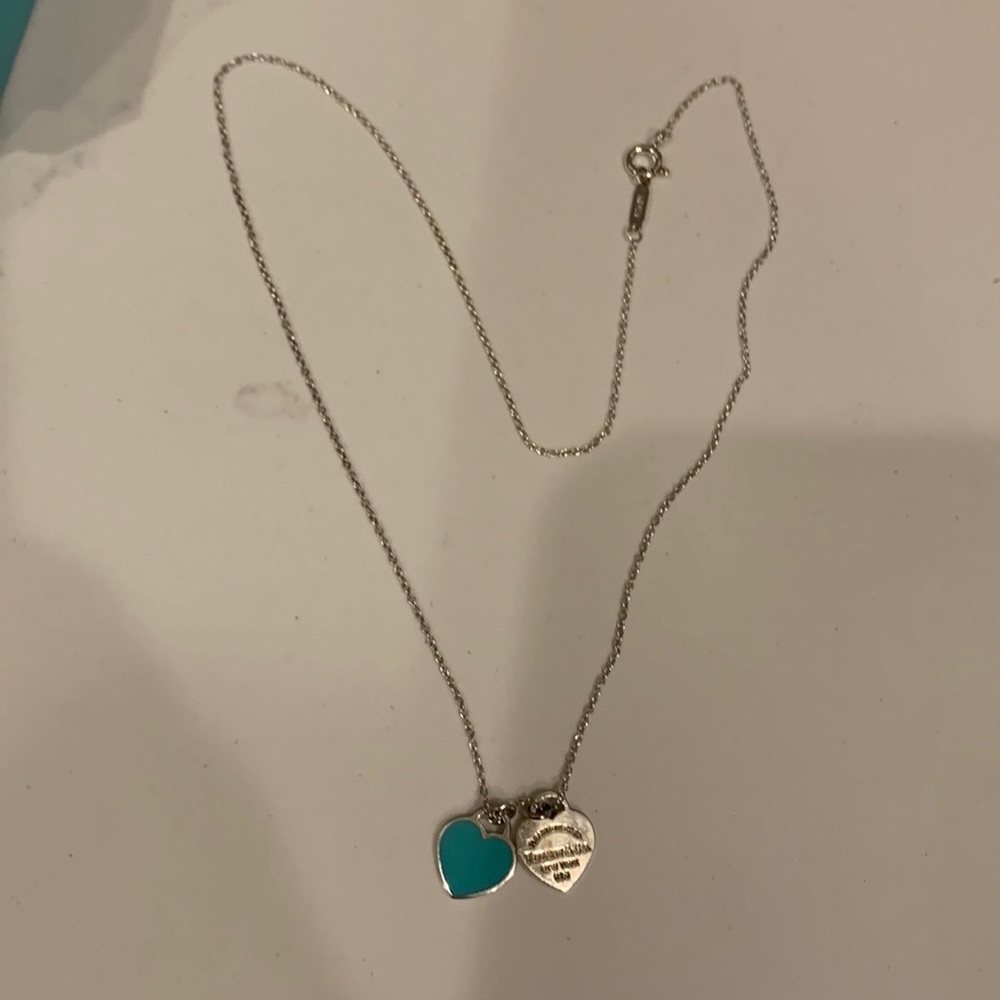 Tiffany necklace with 2 hearts